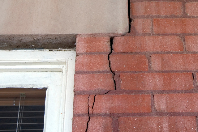 Air sealing cracks from foundation wall